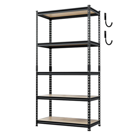 JEKOSEN 4000Lbs Storage Shelves Heavy Duty 5 Tier Adjustable Garage Shelving,Utility Rack Shelf Units for Closet Pantry Basement Kitchen Warehouse,36" Wx18 Dx72 H,Black JEKOSEN
