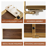 Crofy 3-Tier Gold Folding Bookshelf - Versatile Metal Bookcase for Stylish Storage Crofy