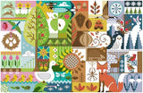 Meecaa Cross Stitch Kits 14 Count Stamped, Tree Bird Animal Building Fox Seasons Embroidery Kit with Accessories Pre Printed (Four Seasons)