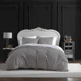 Betsey Johnson - King Duvet Cover, Soft Bedding Set with Matching Shams, Ideal Bed Essentials (Wonderland Stripe Black, King) Betsey Johnson