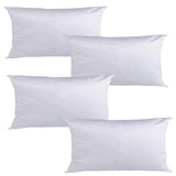 FUKiss 4 PCS 12" x 20" Plain White Sublimation Blanks Polyester Throw Pillow Case Cushion Cover Pillowcase for Sofa Vinyl Projects DIY Printing Decorative Square NO Pillow Insert FUKiss