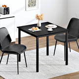 Need Small Square Dining Table- 31-1/2'' Sturdy and Heavy Duty Writing Desk for Small Spaces and Writing Table Desk Breakroom Table, Black Color Need
