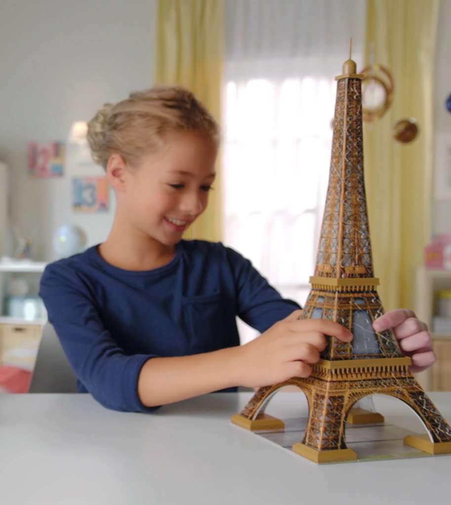 Ravensburger Eiffel Tower 216 Piece 3D Jigsaw Puzzle for Kids and Adults - 12556 - Easy Click Technology Means Pieces Fit Together Perfectly Ravensburger