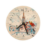 FOKOCALI 20 Pack Wooden Wall Clock 7.9 inch Sublimation Round Wall Clock Blanks Wood Clocks for Living Room DIY Sublimation Heat Press Printing FOKOCALI