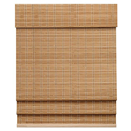 LazBlinds Cordless Natural Bamboo Roman Shades - Light Filtering Window Treatment, 23'' W x 60'' H LazBlinds