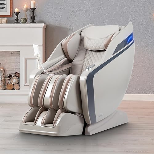 Osaki Monarch Full Body Massage Chair | Zero Gravity 3D SL-Track | Space Saving Technology Recliner| 9 Unique Auto Programs | Bluetooth Connection (LE Taupe) Osaki