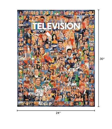 White Mountain Puzzles Television History - 1000 Piece Jigsaw Puzzle White Mountain