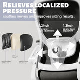TLLMOON Ergonomic Office Chair with Headrest,Adjustable Back and Lumbar Support, Arm Rest Computer Chair Adults,90-120° Tilt Lock Rolling Swivel,Home Office Task Chair(White-Black) TLLMOON