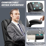HeroSet Office Chair, Ergonomic Big and Tall Computer Desk Chairs, Executive Breathable Leather Chair with Adjustable Flip-up Armrests, Lumbar Support Swivel PC Chair with Rocking Function HeroSet