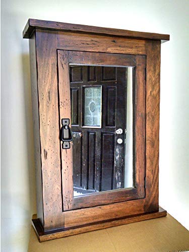 Dijkoo ZyduzscAT NUOTIRUIS Primitive Mission Medicine Cabinet/Surface Mount/Distressed Medium Finish/Solid Wood & Handmade C D&E Wood Craft Cabinets