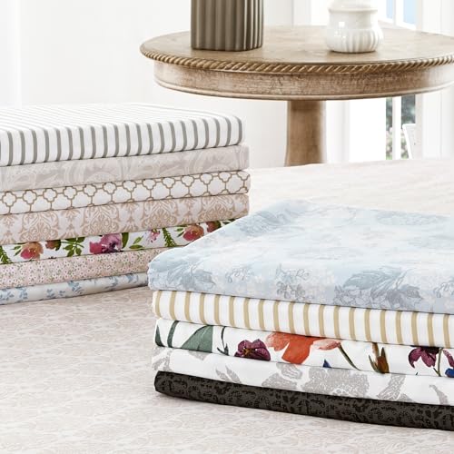 FreshCulture Floral Bed Sheets - Ultra Soft Twin XL Sheets - Brushed Microfiber Blue Floral Sheets - Deep Pockets up to 16" - Easy Care - Hotel Luxury 3 Piece Flower Printed Sheets Twin XL, Lille FreshCulture