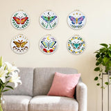 BEUNITONE 6 Set Moth Embroidery Kit for Adults Beginners, DIY Needlepoint Craft Kits with Instructions and Hoops, Complete Starter Set for Adults, Funny Hand Embroidery for Fabric and Home Decor