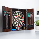 Viper by GLD Products Vault Deluxe Dartboard Cabinet with Shot King Sisal Dartboard and Illumiscore Scoreboard, Wood Viper