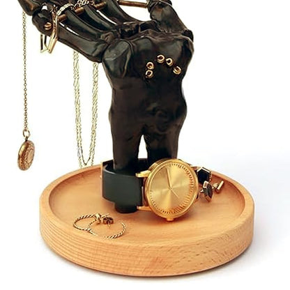 Suck UK | Skeleton Hand Ring Holder & Jewelry Stand | Earring Organizer & Necklace Holder For Gothic Decor | Halloween Decorations & Bedroom Accessories | Bracelet Holder & Jewelry Organizer  - WoodArtSupply