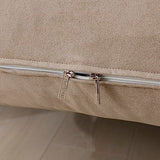OctoRose Full Size 54x75x8 inch 3 Side Zipper Classic Soft Micro Suede Futon Cover Sofa Daybed Mattress Slipcover (Waterproof-Tan, Full Size) OctoRose