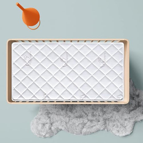 Letmxiu Premium Crib & Toddler Mattress,100% Knitted Fabric, Premium Fleece Surface-Hypoallergenic, 5" Thick Firm Soft Crib Mattress, Non-Toxic - Fits Standard Cribs & Toddler Beds Letmxiu