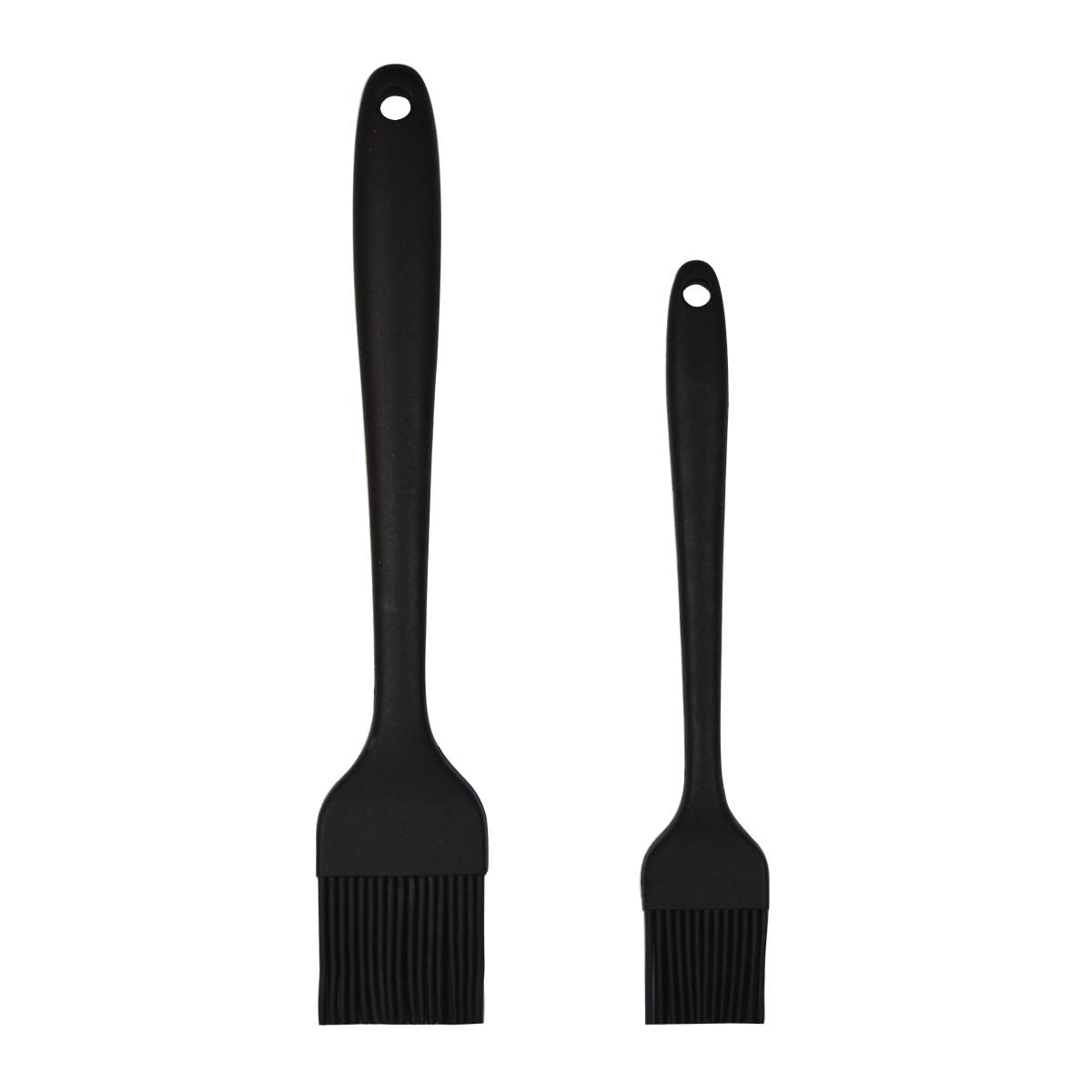 MIFASOO 2 Pack Heat Resistant Silicone Basting Brush,Black Long Handle Pastry Brush for Grilling, Baking, BBQ and Cooking MIFASOO