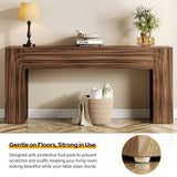 knoworld 70.9-Inch Long Entryway Console Table, Farmhouse Sofa Table for Entrance and Hallway, Wood Narrow Table with Handcrafted Line Detailing for Living Room and Behind Couch knoworld