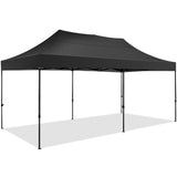 COBIZI 10x20 Pop Up Canopy Without Sidewall,Heavy Duty Canopy UPF 50+ All Season Wind Waterproof Commercial Outdoor Wedding Party Tents for Parties Canopy Gazebo with Roller Bag(10 x 20 ft Black) COBIZI