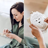 ORIGACH 4 Pcs Wild Animal Embroidery Starters Kit for Beginners, Zebra Lion Elephant Giraffe Embroidery Stitch Practice kit Include Embroidery Cloth, Embroidery Hoops, Threads and Needles