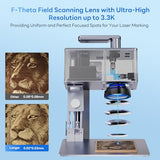 Longer Nano Pro 12000mW Desktop Laser Engraver, 0.05mm Precision 5000mm/s Engraving Speed, 3.3K Resolution, Laser Cutter and Engraver for Wood, Metal, Acrylic, Leather, Ceramics 100x100mm Work Area Longer