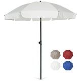 AMMSUN Patio Umbrella, 6.5 ft Outdoor Table Umbrella with Tilt Steel Pole, UPF50+ Protection, Great for Outdoor Garden Backyard, Elegant White AMMSUN