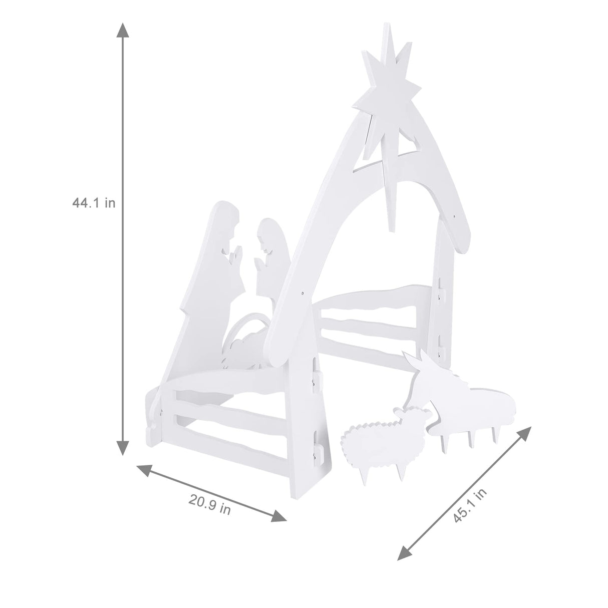 VINGLI Large Outdoor Nativity Scene, Holy Family Nativity Set Yard Sign, Weather Resistant Christmas Decorations Display for Front Yard, Lawn and Church VINGLI