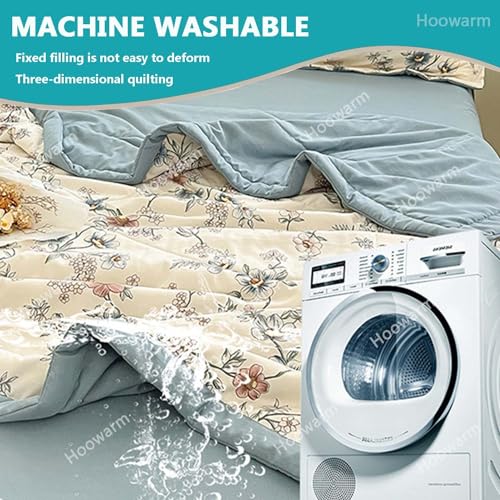 Cooling Comforter Double/Single King Size Cooling Blanket Soft Breathable Summer Duvet 150x200/180x200cm Lightweight Cooler Comforter Washable Quilted Duvet for All Season(#1,200x230cm/78x90in) QWHYQXI