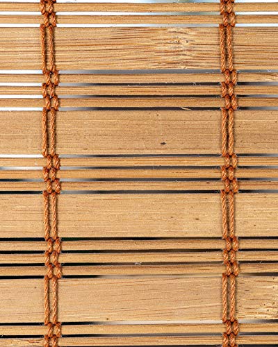 Chicology Cordless Bamboo Roman Blinds - Squirrel Colour, 27"W x 64"H CHICOLOGY