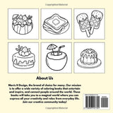 Food Sweet & Drink: Bold and Easy Coloring Book for Adults and Kids, Simple and Big Designs for Relaxation Featuring a Variety of Foods, Sweets and Drinks (Bold & Easy Coloring) WoodArtSupply
