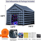 SAYOK Inflatable Nightclub Cube Tent Disco Light Nightclub Tent with LED Colour Lighting Suitable for Birthday Parties/Friend Gatherings/Family Celebration Parties SAYOK