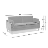 Jennifer Taylor Home Pasadena 75.5" Modern Farmhouse Sofa, Olive Green Performance Velvet Jennifer Taylor Home