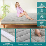 SUNYRISY Japanese Floor Futon Mattress, Thicken Roll up Tatami Mat, Foldable Mattress Topper Sleeping Pad Lounger Guest Bed for Camping Couch, Twin Full Queen SUNYRISY