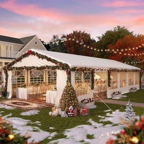 20'x40' Party Tent Heavy Duty, Large Party Canopy Wedding Event Tent with Removable Sidewalls & 4 Sand Bags for Parties Outside UV50+ Waterproof, Carpas para Fiestas (20x40 FT) HOWSVN