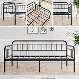 JURMERRY Metal Daybed Frame Twin Size with Steel Slats Platform Furniture,Black… JURMERRY
