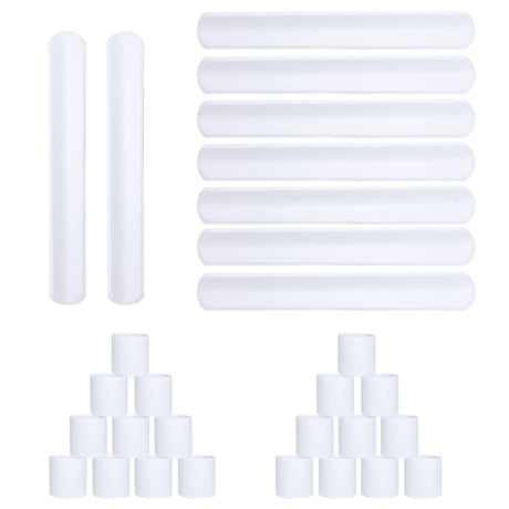 HappyHapi 42 Pack Slap Bracelets White, 8.7 x 1.2 Inch DIY Slap Bands Party Favors for Birthday,Halloween,Christmas, Blank Soft Wristband School Craft Projects, DIY Painting, Corsage, Vinyl Wrapping HappyHapi
