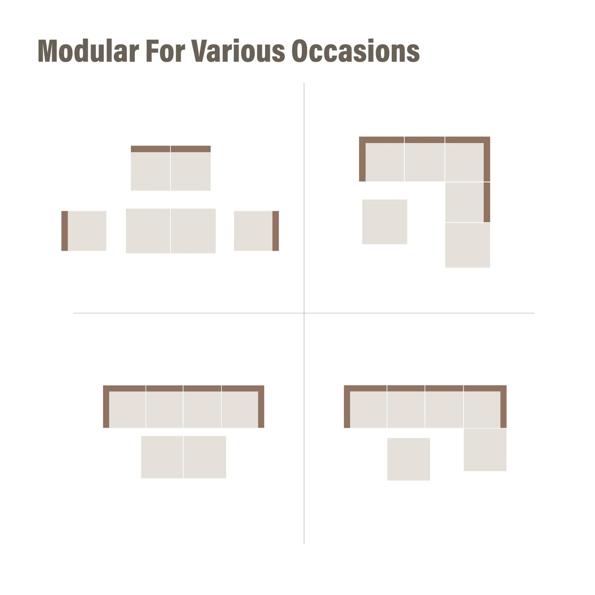 LAUSAINT HOME 8 Piece Outdoor Patio Furniture, Outdoor Sectional Sofa PE Rattan Wicker Patio Conversation Sets with Oversized Cushions, Patio Furniture Sets for Outdoor, Backyard, Lawn, Garden(Beige) LAUSAINT HOME
