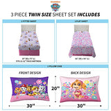 Paw Patrol Girls Kids Bedding Super Soft Microfiber Sheet Set, Twin, (Official) Nickelodeon Product By Franco Franco