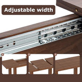 VICBARLEY Extendable Dining Table for 6-10 People,70.87''-106.4''Modern Space-Saving Wood Kitchen Table,Rectangle Folding Conference Meeting Table for Living Meeting Room Kitchen,Walnut VICBARLEY