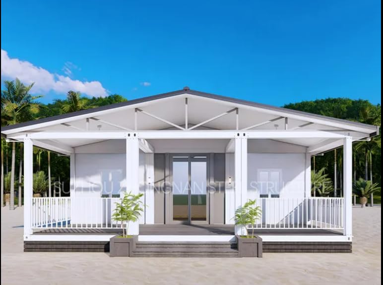 Portable Beach Cabana Cottage, 2-3 Bedrooms, Small Prefab Home Kit 20FT,40FT - WoodArtSupply