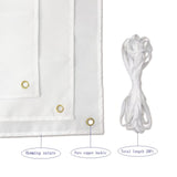 Blank Banners DIY Signs Blank Banner Polyester Oxford Cloth 300D Sublimation Banner with Hanging Rope for Business Office Advertising graffiti Indoor Wall Outdoor White banner (2x4FT 1pack) Jegatoo