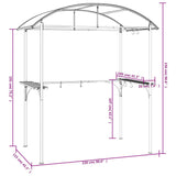 loibinfen Steel BBQ Grill Gazebo Shelter with Side Shelves, Steel Barbecue Grill Gazebo Tent, Outdoor BBQ Canopy with Side Shelves for Garden, Patio, Backyard, Anthracite 86.6"x45.3"x90.6" loibinfen