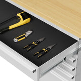 72 Inch Garage Tool Cabinet with 15 Drawers, Garage Workbench/Storage Cabinet, Rolling Toolbox Stainless Steel Tool Bench with Locking System, Metal Construction, Workshop/Garage/Home GAOMON