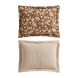 Laura Ashley - Twin Quilt Set, Reversible Cotton Bedding with Matching Sham, Lightweight Home Decor for All Seasons (Marta Brown, Twin) Laura Ashley