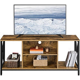 Yaheetech TV Stand for TV up to 65 inch TV Console Table, 55" Industrial TV Cabinet with Storage Shelves for Living Room, Modern Style Entertainment Center for Gaming Room, Rustic Brown Yaheetech