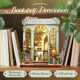 CUTEBEE Book Nook Kit - DIY Miniature House Dollhouse Kit for Adults and Teens, Booknook Tiny House Bookshelf 3D Wooden Puzzle, Gifts for Family (Champs-Élysées Florist)