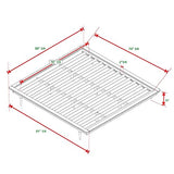 Mid Century Modern Caramel Solid Wood Platform Bed Frame with Headboard and Footboard, King Size Walker Edison