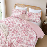 JANZAA Twin Size Comforter Set Pink Comforter Floral Peony Pattern Bedding Sets 2 Pieces Flowers Soft Lightweight Warm Breathable 1 Bed Comforter (66"x90") with 1 Pillow Shams (20’’x26’’) JANZAA