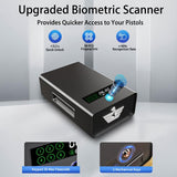 gun safe，Biometric Gun Safe For Handgun with fingerprint, key and digital password 3 .Smart Handgun Safe for Home Bedside Nightstand Car for 2 pistols Generic