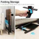 PUNCIA Adjustable Height Small Standing Desk Foldable Laptop Table with Stoppers - 90° Tiltable Rolling Computer Cart Portable Workstation Mobile Desk for Home Office Small Space Bedroom Dorm Study PUNCIA